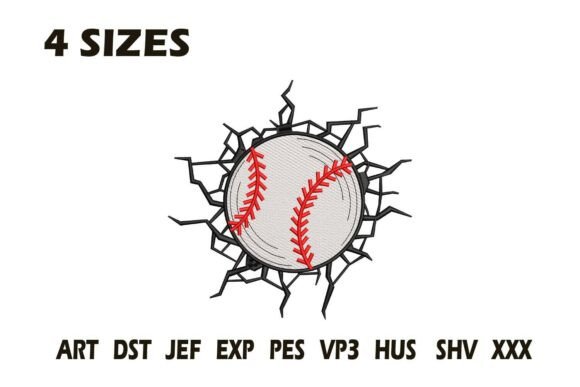 Baseball Breaking Wall Embroidery Design Review
