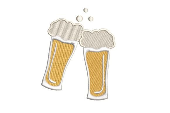Cheers Clinking Beer Glasses Embroidery Design Review