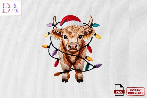 Christmas Cow Embroidery PNG Review for Sellers