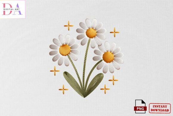 Daisy Flower Embroidery PNG Review for Business