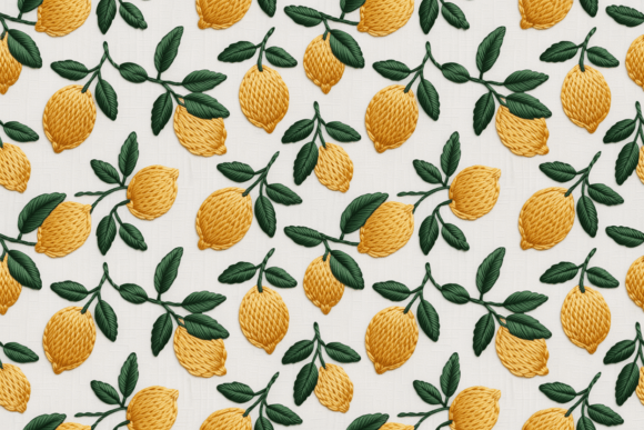 Lemon Embroidery Seamless Pattern Review