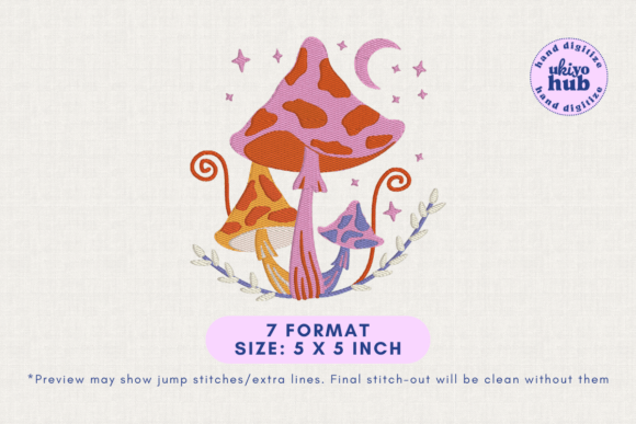 Mushroom Halloween Embroidery Design Review
