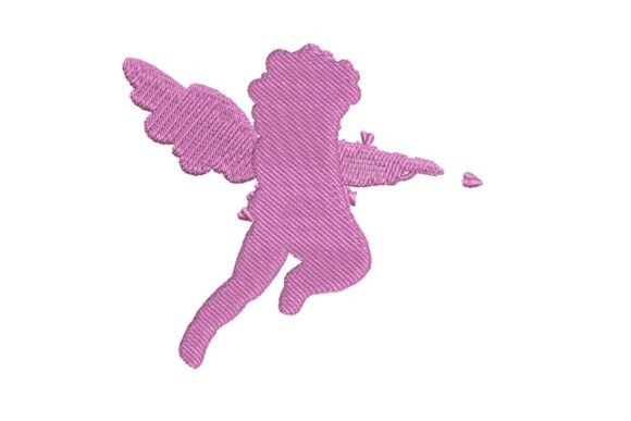 Shooting Cupid with Heart Arrow Embroidery Design
